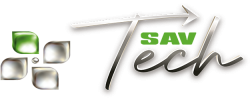 Logo de SAV Tech sur fond blanc